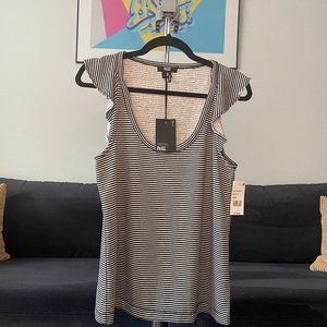 Paige Striped Ruffle Sleeve Top